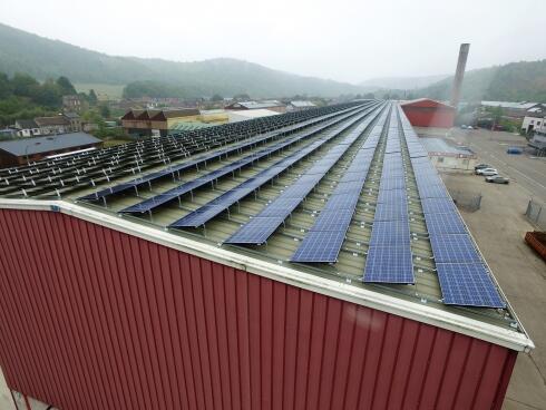 3000 photovoltaic panels on the roofs of production sites